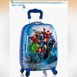 Marvel Avengers Kids Luggage 18 inch Action Figure Suitcase - Blue and Red